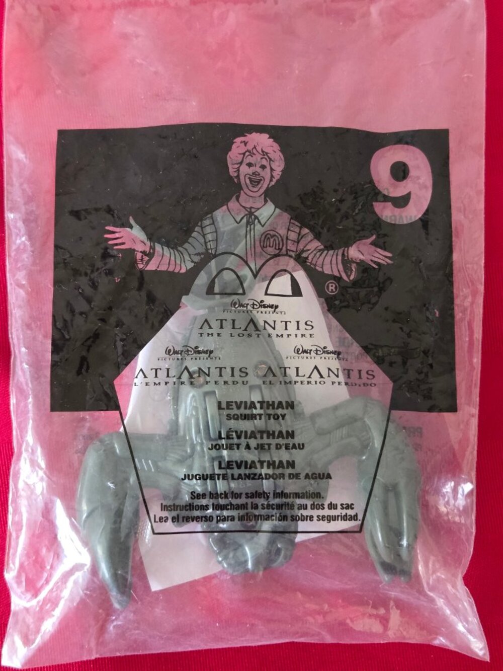 2001 ATLANTIS, LEVIATHAN SQUIRT TOY, MINT IN THE PACKAGE!!!